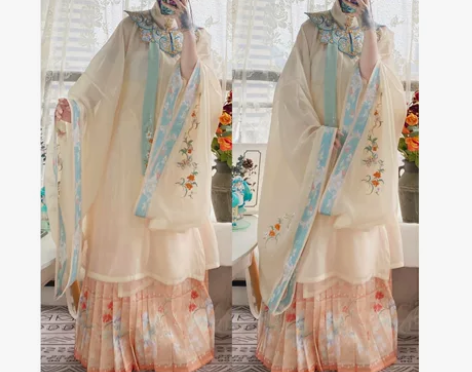 原创惜缘记如梦汉服女明制交领立领长袄刺绣云...