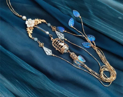 (全新包邮)月笼光 亮光 原创禁步发光汉服...