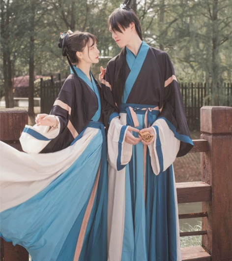 五五年原创汉服新款【墨羽】晋制三件套6米裙...