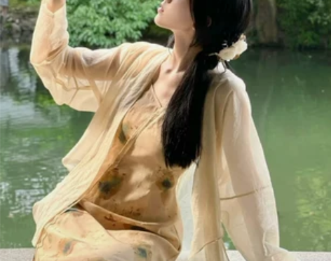 日常轻汉服夏款女中国风改良吊带连衣裙古装上...