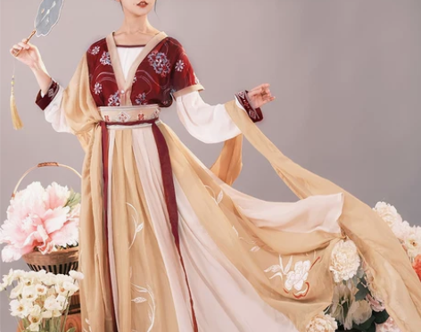 耀春醉芙蓉原创汉服女中国风唐制背子对襟衫十...