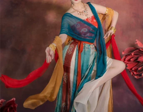 遇见胡旋汉服女正品原创中国风敦煌飞天古风飘...
