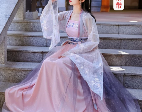 花神芙汉服女中国风古装学生日常齐腰齐胸襦裙...