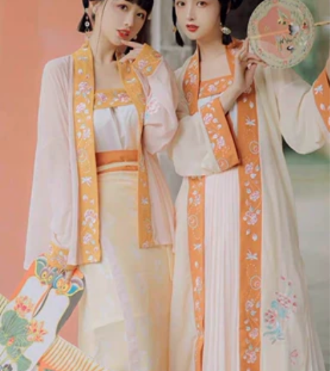 仙楚姬橙色宋制三件套 可科幻香水狗短中华风...