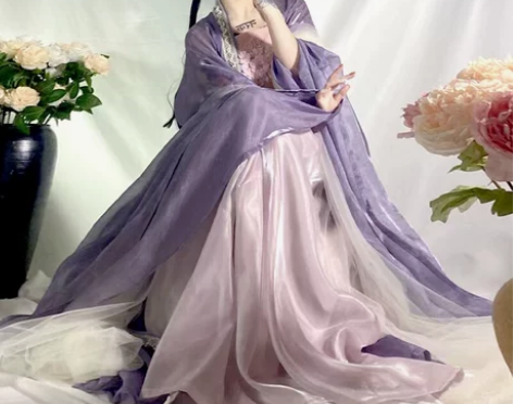 柒邑原创唐制诃子裙[如梦]xl码 全新仅试...