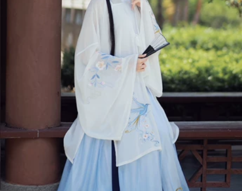 千韵岗汉服女明制立领长袄夏季薄款齐腰全套学...