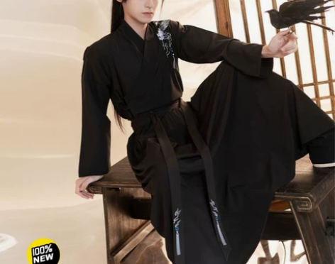 [new]汉服男孤鲤中国风汉服男生古风男士...