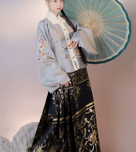 劲合原创汉服女鹊桥仙明制补服刺绣短袄中国风...