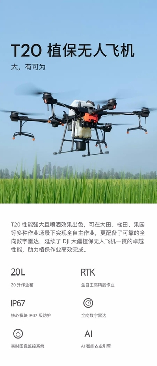 大疆t20，4电两充，电池循环300多到6...