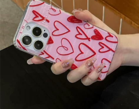 noissue原创粉色爱心适用iphone...