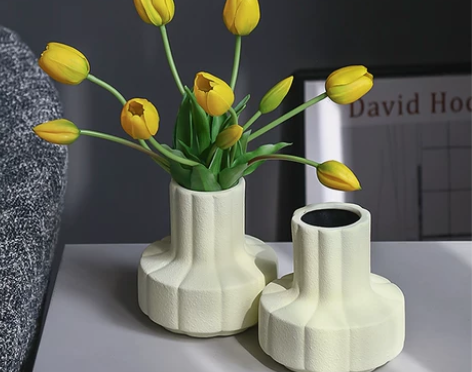 北欧现代简约小清新陶瓷花瓶摆件客厅插花餐桌...