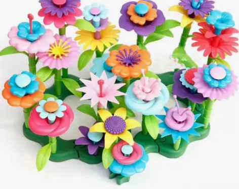 美国儿童创意DIY插花玩具3-6岁女孩手工...