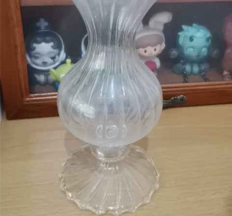 韩国设计ins郁金香玻璃水培条纹花瓶手工花...