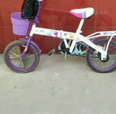 16寸折叠自行车，可放后备厢，后轮胎有点漏...