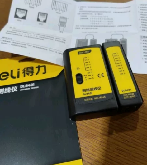 得力工具网线电话线测试仪DL8401网络测...
