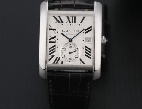 二手卡地亚瑞士手表坦克系列自动机械男表小秒...