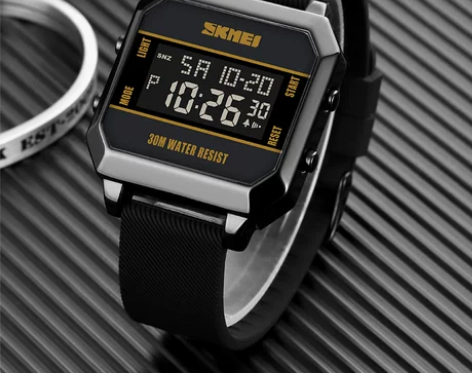 时刻美时尚多功能男青少年学生运动表防水计