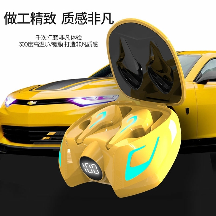 炫酷模型耳机夏新K8游戏无线蓝牙双耳机无感...