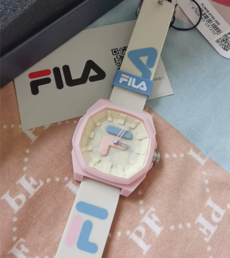 FILA斐乐手表2021新款情侣表粉色石英...