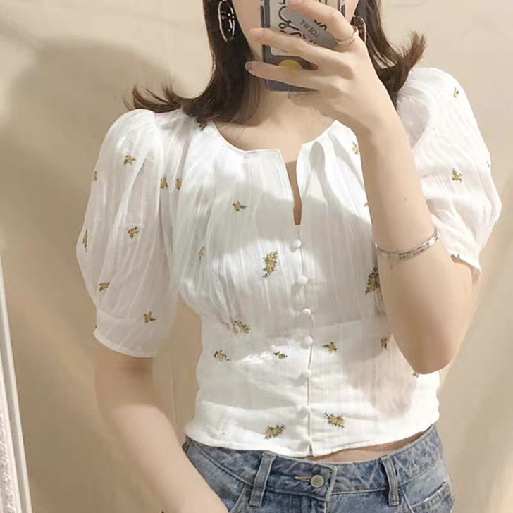 婉扮 蕾丝雪纺衫