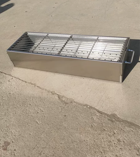 不锈钢老式木炭烧烤炉炉子，长80宽26高1...