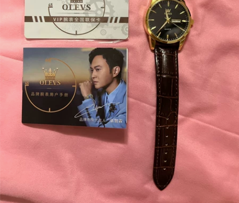 欧利时手表，棕皮黑底 感兴趣的话点“我想要...