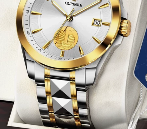 瑞士认证欧品客正品牌进口机芯手表男士 全自...