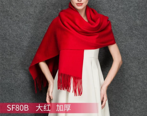 恒源祥加厚羊毛绒围巾女秋冬季冬天披肩两用大...