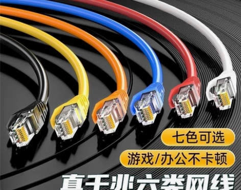 山泽六类网线千兆cat6高速家用办公电脑路...