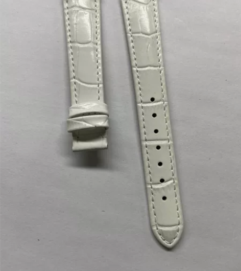 飞亚达原装表带 白色头层竹节纹牛皮面 配防...