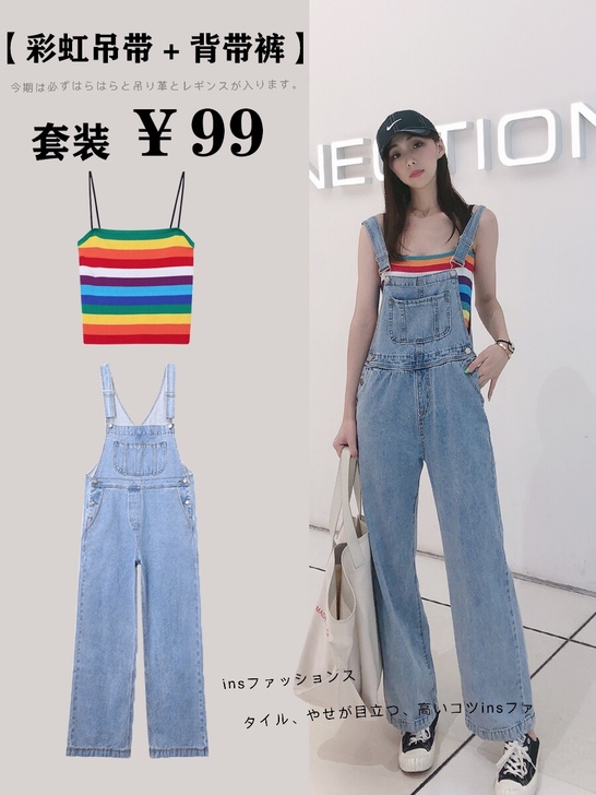 2021早春新款韩版宽松减龄高腰阔腿牛仔裤...