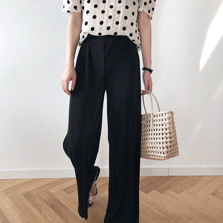 阔腿裤冰丝裤休闲裤夏装时尚简约