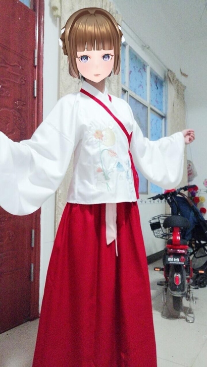 (包邮)古美妃原创【玉兔捞月】汉服女学生日...