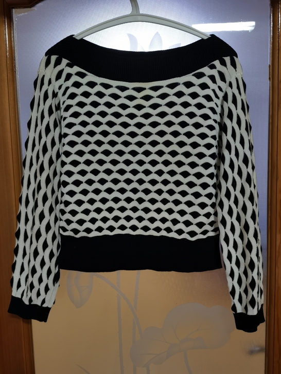 唐.朱迪黑白花纹针织衫160/84a码