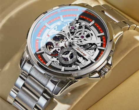 瑞士认证手表新款镂空机械表防水全自动商务十...
