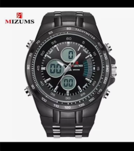 防水LED男士腕表MIZUMS 8017手...