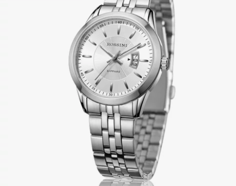 罗西尼正品手表时尚腕表石英表精钢防水商务日...