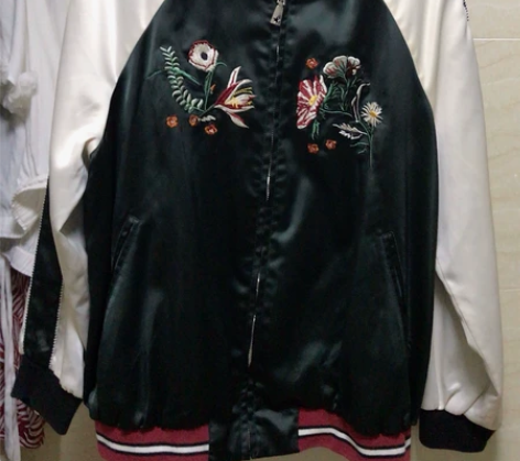 拉夏贝尔 棒球外套 墨绿色 m码 九成新