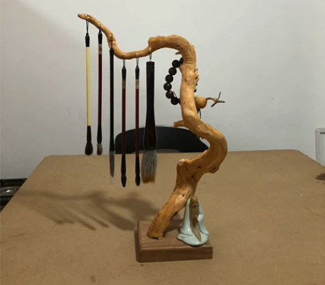 杜鹃根,杜鹃根笔架,毛笔架,原创,手工笔架...