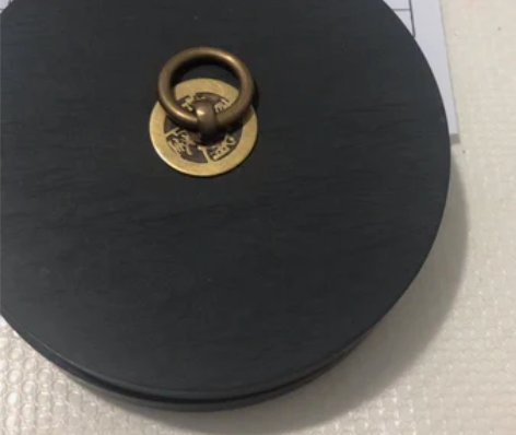 梅林笔庄火锅砚台书法专用带盖双圈原石天然砚...