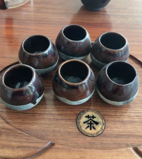老鸡心杯子6个完整的，包老，喝茶神器，未使...
