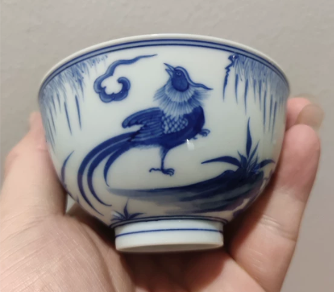 【融博柴窑珍藏】景德镇柴窑元青花锦鸡撇口鸡...