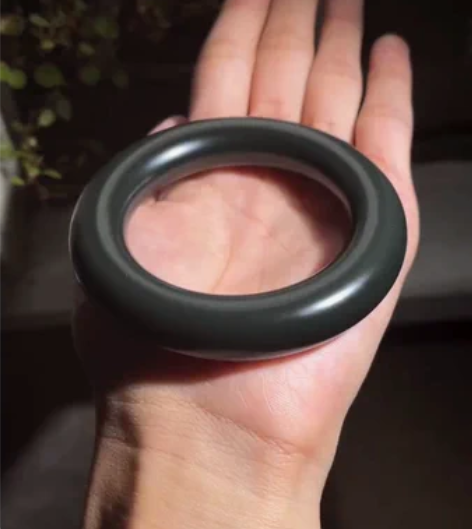 和田玉青海青蓝调细料胖圆条镯52圈，福利秒...