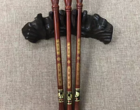 红杆贡品兼毫大中小号毛笔套装实木杆初学者书...