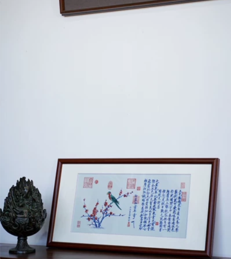 拓片五色鹦鹉瓷板 ——兆云文器    景德...