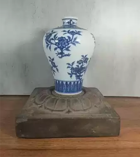 柴窑，青花，仿雍正，三多花卉，梅瓶，花器，...