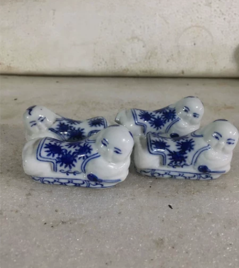 七十年代童子笔架，色泽艳丽画工精细全品无伤...