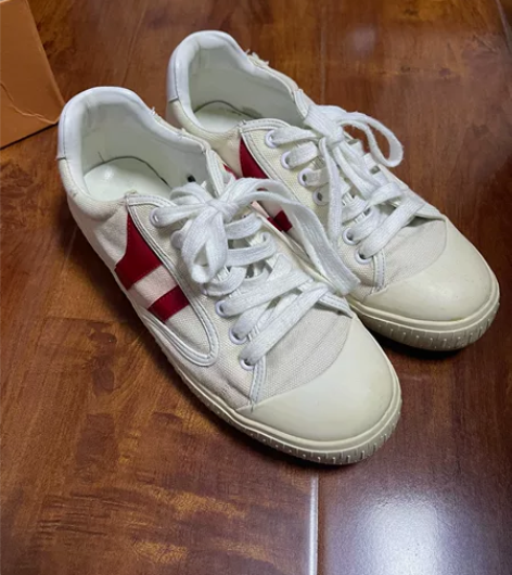 网红低帮小白鞋 小红书同款 85新左右,穿...