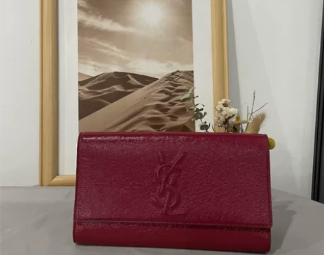 YSL手拿包玫红色 97新 AB级 Sai...