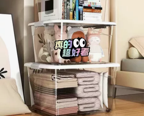 #粉丝福利# 3个装特大号透明收纳箱储物箱...